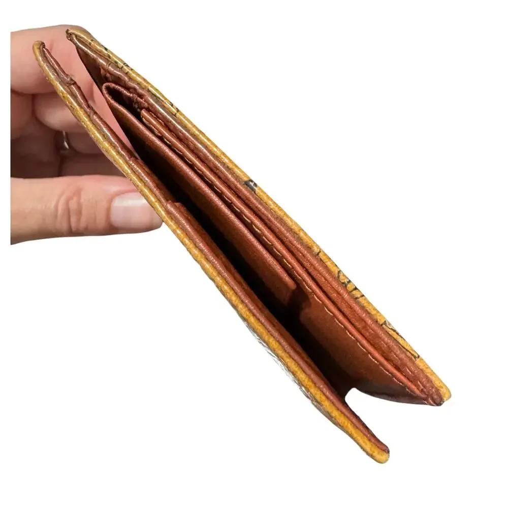 Auth. MCM Cognac Visetos Leather Bifold Wallet